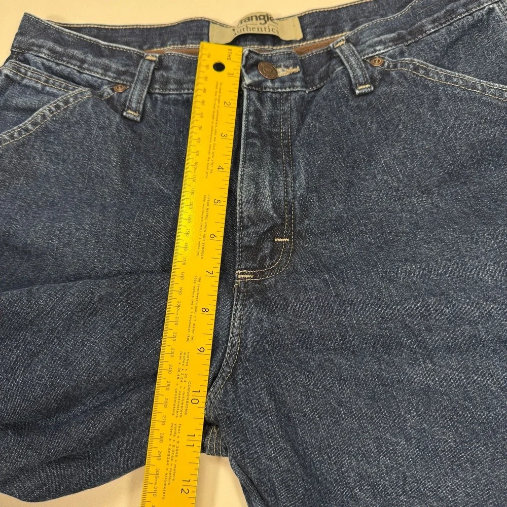 Wrangler Authentics Fleece Lined Carpenter Jeans Mens 32x29 Blue Winter Workwear